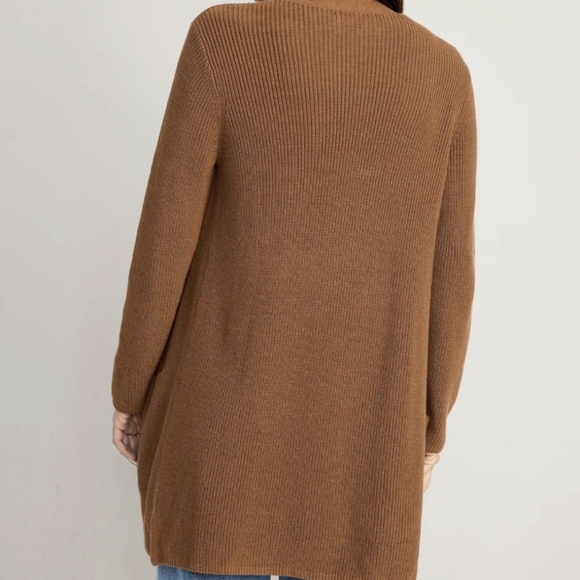 OLD NAVY Textured Long-Line Open-Front Sweater Spiced Saffron XXL - Picture 3 of 9